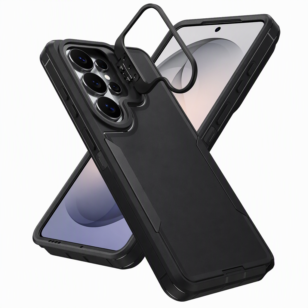 📲🛡️Shockproof Phone Case with Metal Lens Kickstand Protective Cover for Samsung Galaxy S26 S25 S24 S23 S22 Ultra Plus FE
