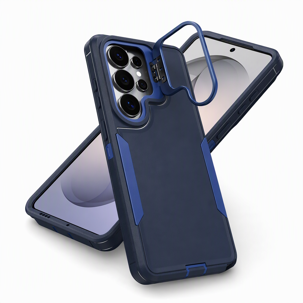 📲🛡️Shockproof Phone Case with Metal Lens Kickstand Protective Cover for Samsung Galaxy S26 S25 S24 S23 S22 Ultra Plus FE