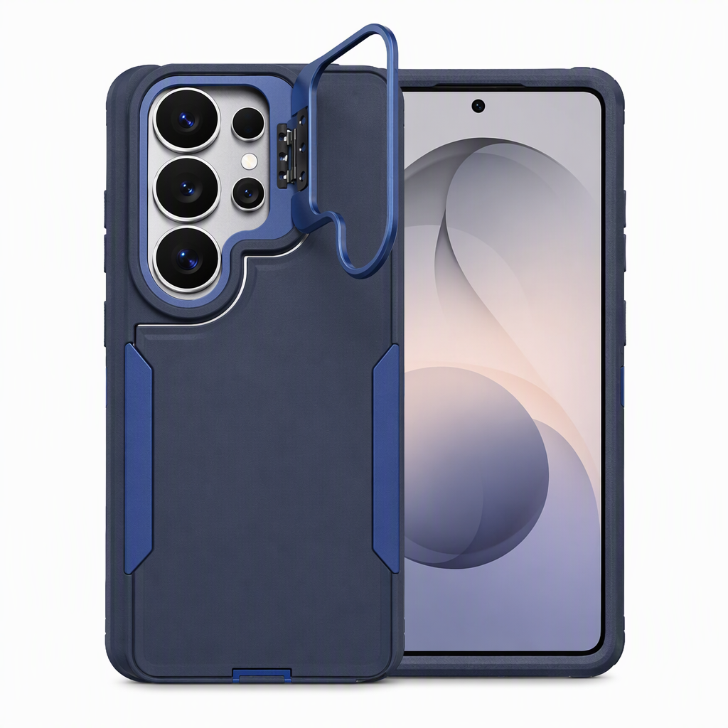 📲🛡️Shockproof Phone Case with Metal Lens Kickstand Protective Cover for Samsung Galaxy S26 S25 S24 S23 S22 Ultra Plus FE