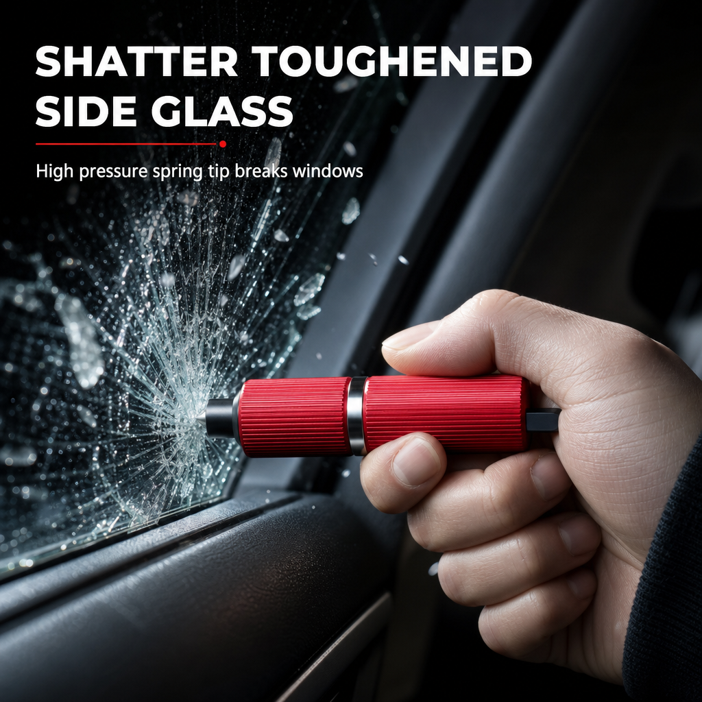 🚗 Compact Car Window Breaker and Seatbelt Cutter