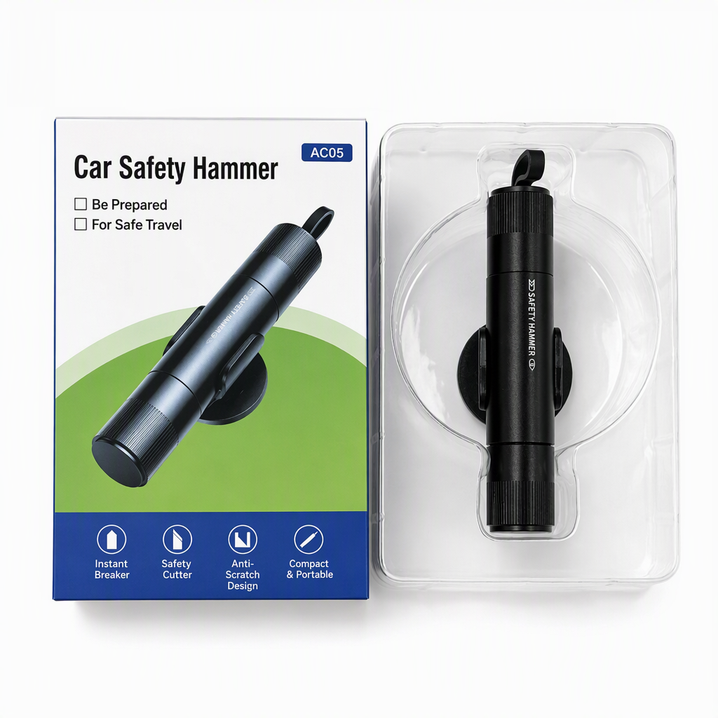 🚗 Compact Car Window Breaker and Seatbelt Cutter