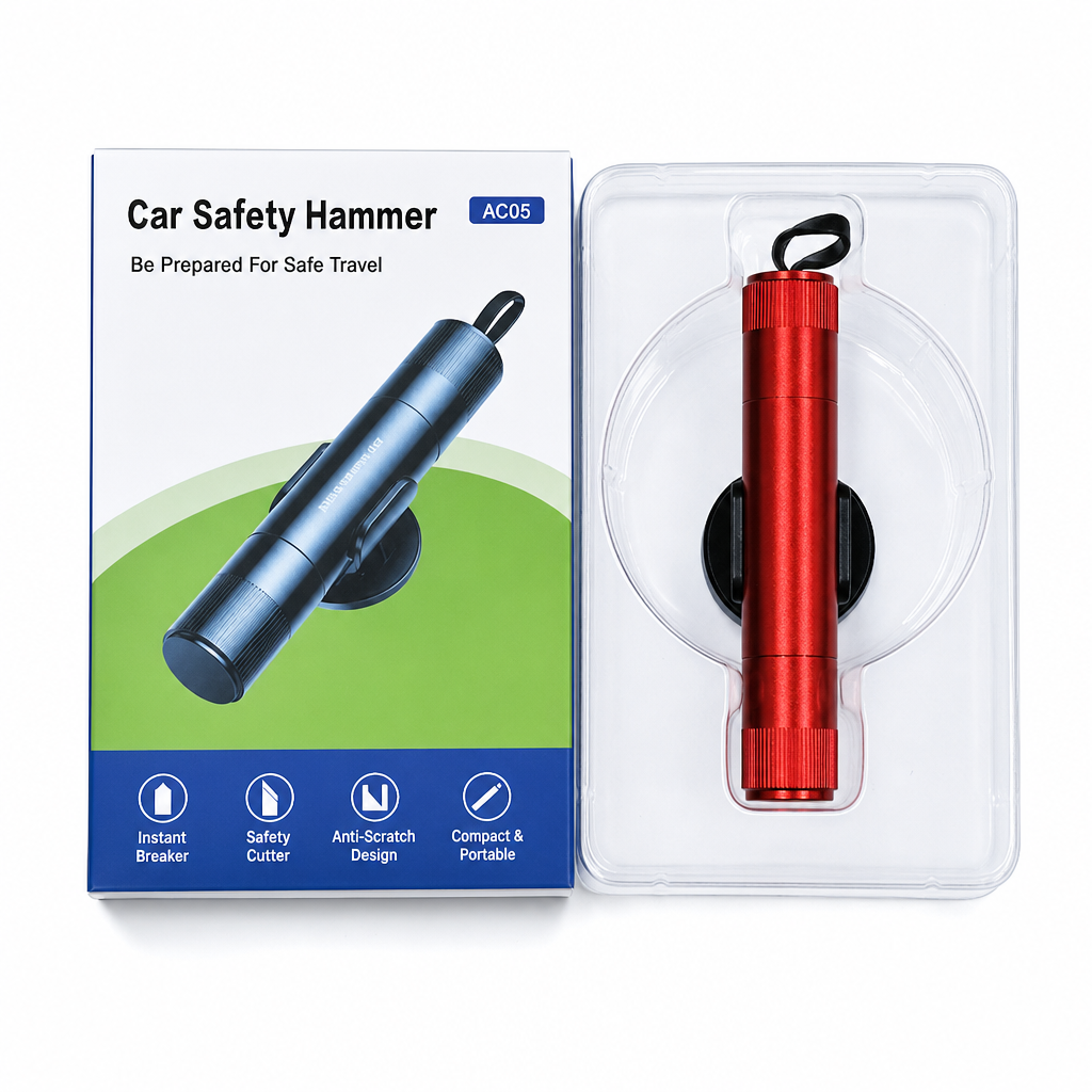 🚗 Compact Car Window Breaker and Seatbelt Cutter
