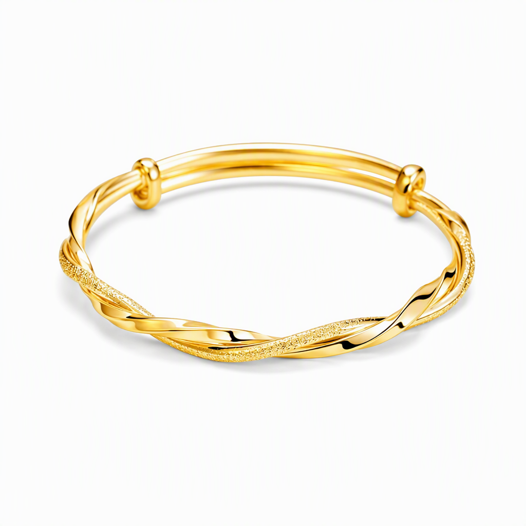 🎁2026 New Arrivals 50% OFF💥 Endless Mobius-twisted bangle – smooth, sliding adjustable clasp & double-textured premium shine 💫