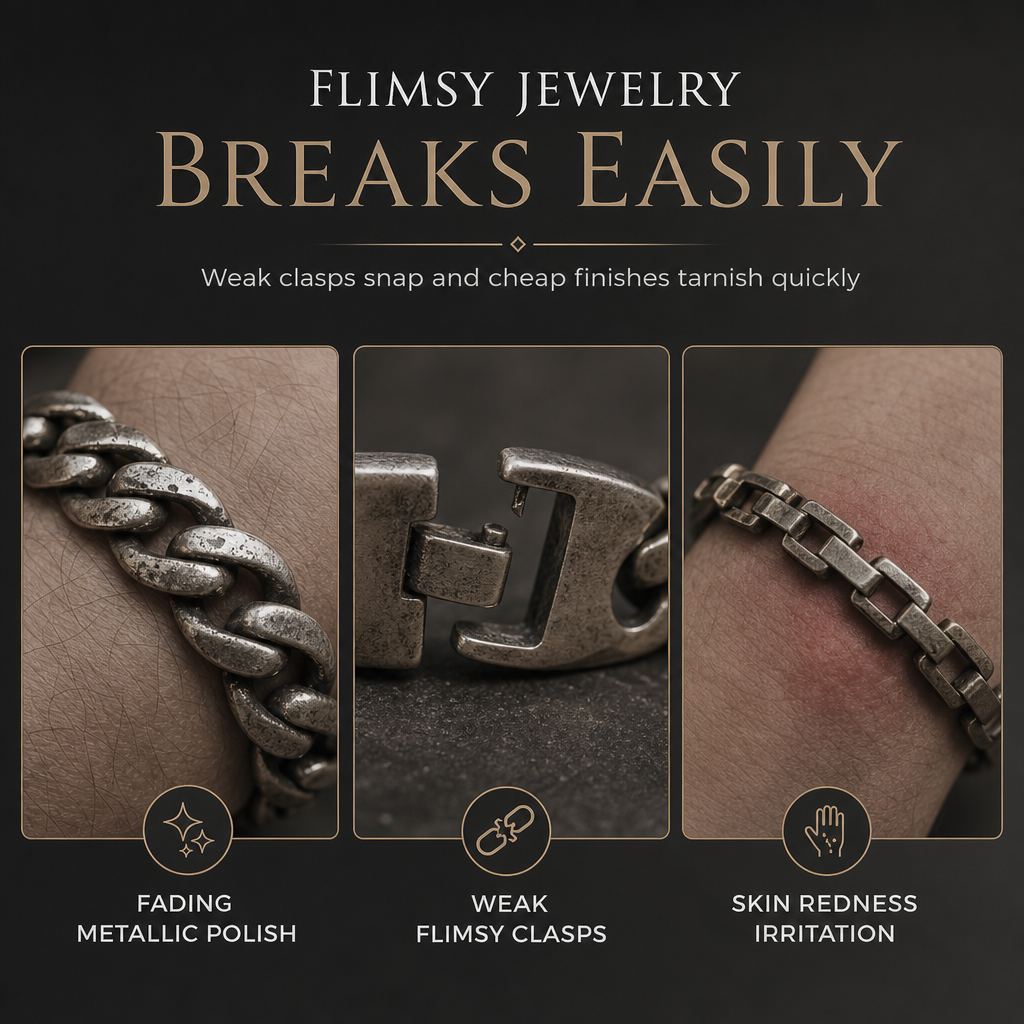 💎 50% OFF! ⛓️ Punk Arabesque Chain – Korean-style couples jewelry & gift-ready ✨