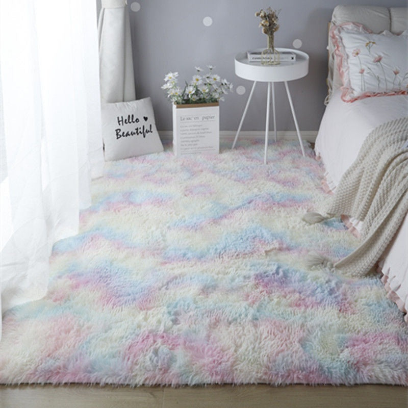🧸 Soft Fluffy Velvet Rug: Dense Plush, Non-Shed, Cloud Comfort, for Living Room & Bedroom