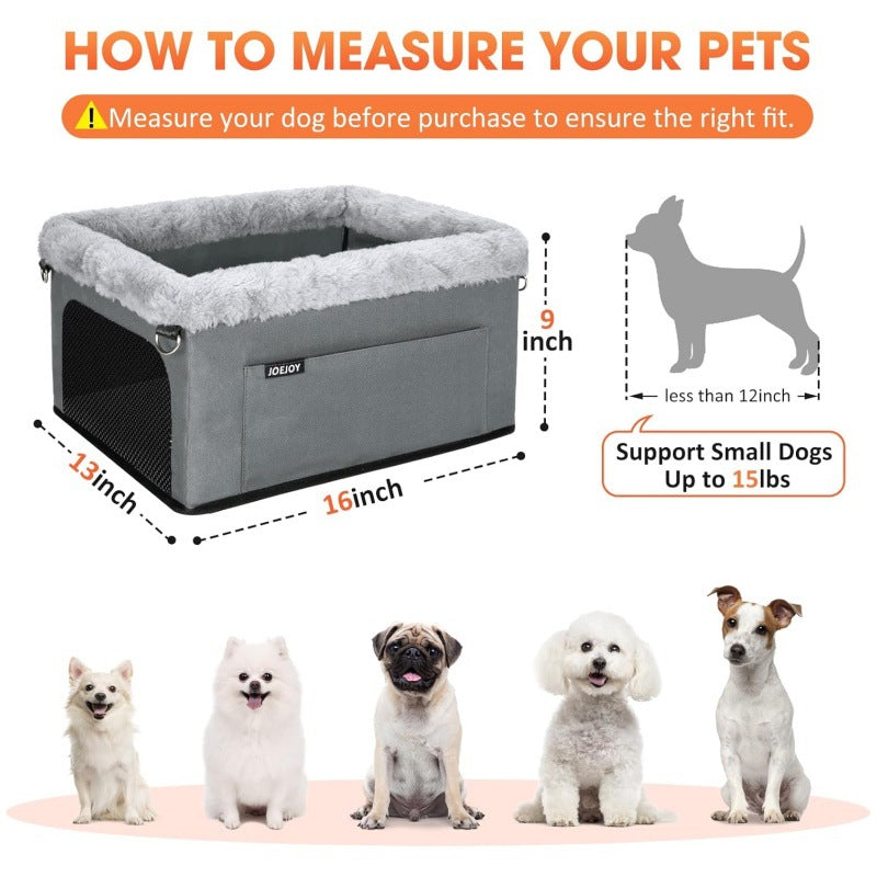 🐕🚗Heavy-Duty Metal-Frame Dog Car Booster Seat | Water- and Scratch-Resistant Oxford Fabric, Built-In Safety Tether🐶
