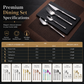 🍽️ LIMITED-TIME 50% OFF! ✨ 304 Stainless Steel Cutlery Set – Slim Elegant, Mirror Polished, Comfort Grip 🥂