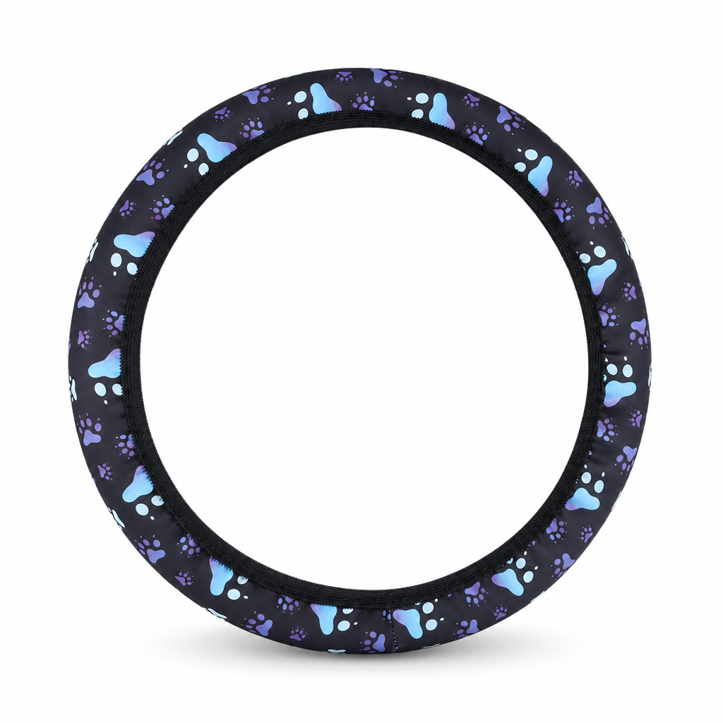 ⏳Time-Limited Special⏰Universal 38cm Ringless Silk Steering Wheel Cover Printed Breathable Car Wheel Protector for All Seasons