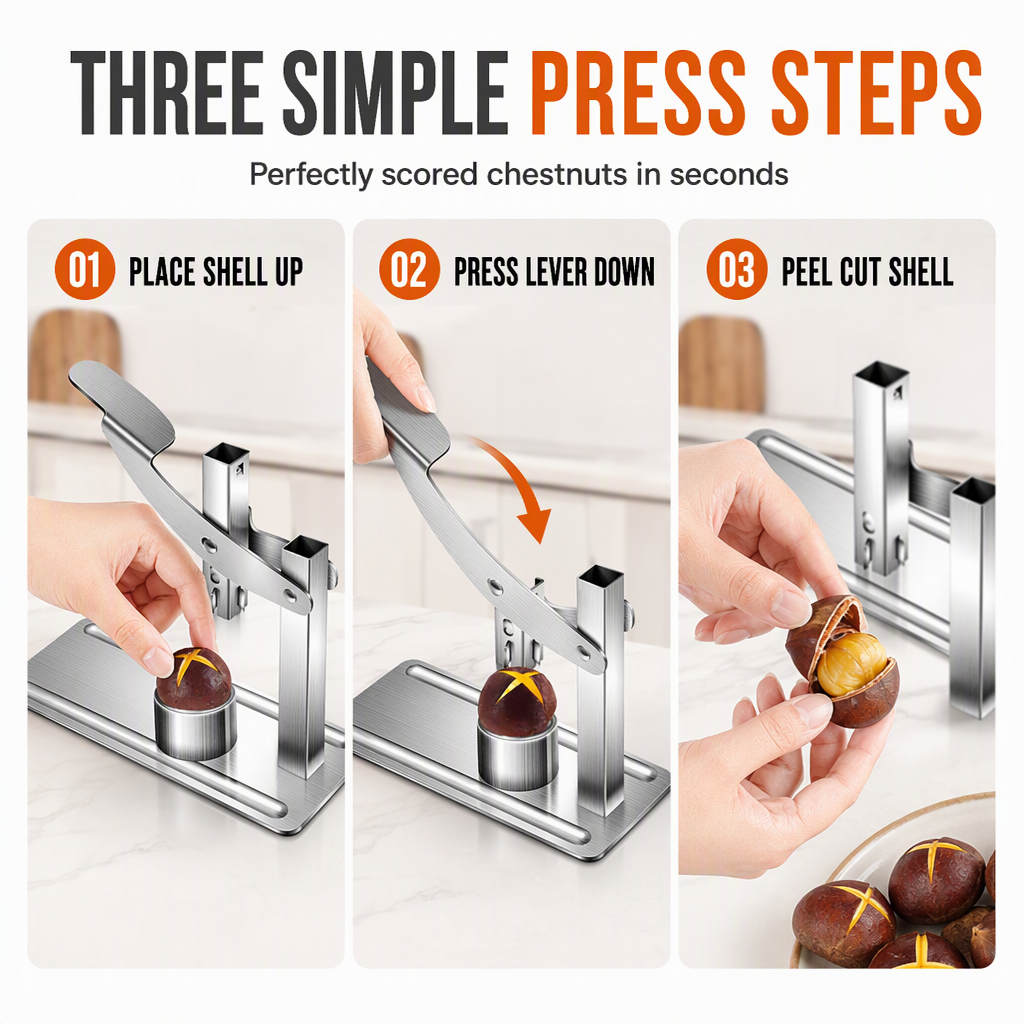 🌰Last Day Promotion 50% OFF🔥Stainless Steel Chestnut and Nut Cracker