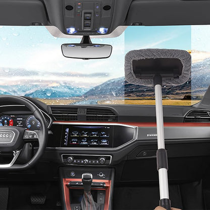 🥳2026 HOT SALE🥳💞50K+ SOLD! 🧲🌀 50% OFF! Dual Magnetic Car Window Cleaner – cleans both sides in one pass, extendable handle & reusable microfiber cloths. Streak-free glass, inside & out! 🚗✨
