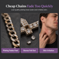 🥷 LIMITED-TIME 50% OFF! ✨ Hip Hop Double-Layer Cross Chain – Baguette Rhinestone, Figaro Links ✨