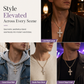 🥷 LIMITED-TIME 50% OFF! ✨ Hip Hop Double-Layer Cross Chain – Baguette Rhinestone, Figaro Links ✨