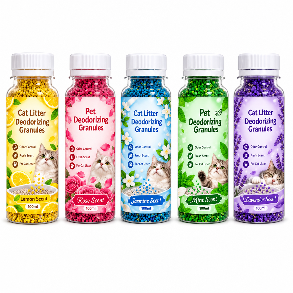 🐾 LIMITED-TIME 50% OFF! ✨ Cat Litter Deodorizing Granules – Plant-Based, Multi-Scent, Simple Sprinkle 🌿