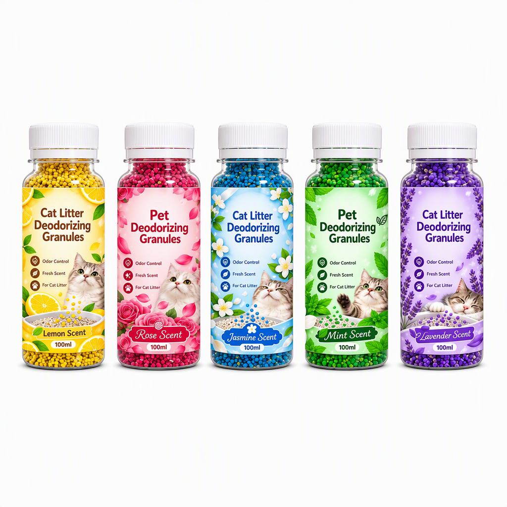 🐾 LIMITED-TIME 50% OFF! ✨ Cat Litter Deodorizing Granules – Plant-Based, Multi-Scent, Simple Sprinkle 🌿