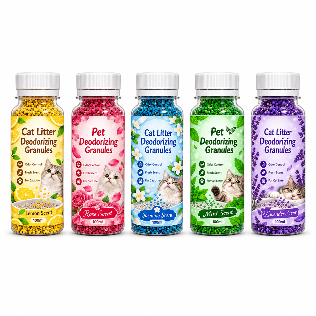 🐾 LIMITED-TIME 50% OFF! ✨ Cat Litter Deodorizing Granules – Plant-Based, Multi-Scent, Simple Sprinkle 🌿