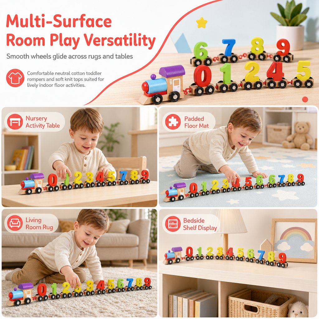 🚂 Magnetic Wooden Number Train | Counting & Pretend-Play Toy Sets