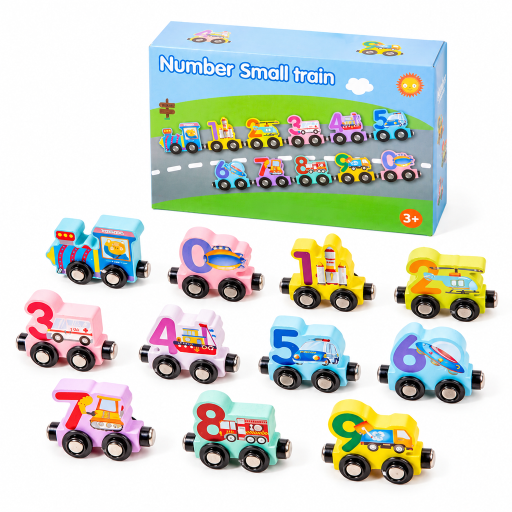 🚂 Magnetic Wooden Number Train | Counting & Pretend-Play Toy Sets