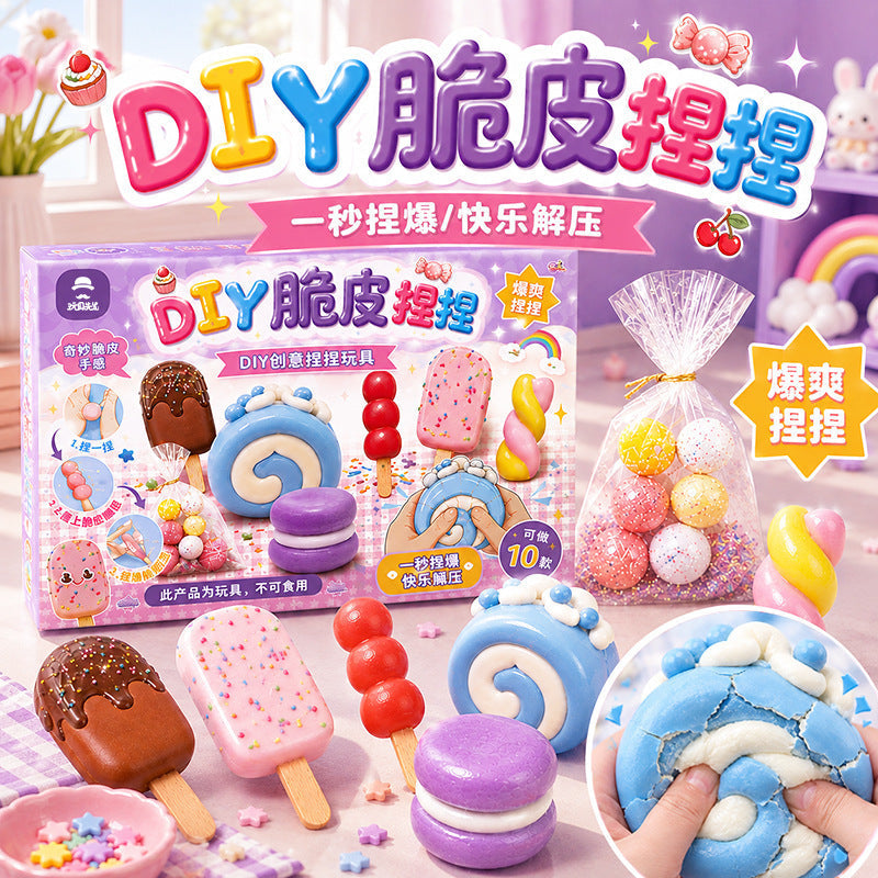 📢📢50% OFF !! ⏰DIY Crispy Squeeze Ball Toy Set with Wax Coating and Satisfying Crunchy Sound for Stress Relief