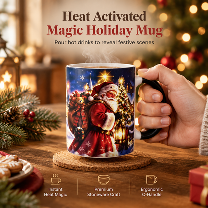 ☕50% OFF NOW! Christmas Santa Claus Heat-Activated Color-Changing Mug – Magic Heat Reveal Holiday Cup, Premium Stoneware Xmas Coffee Mug, Surprise Christmas Gift FB Short Video Ad Copy