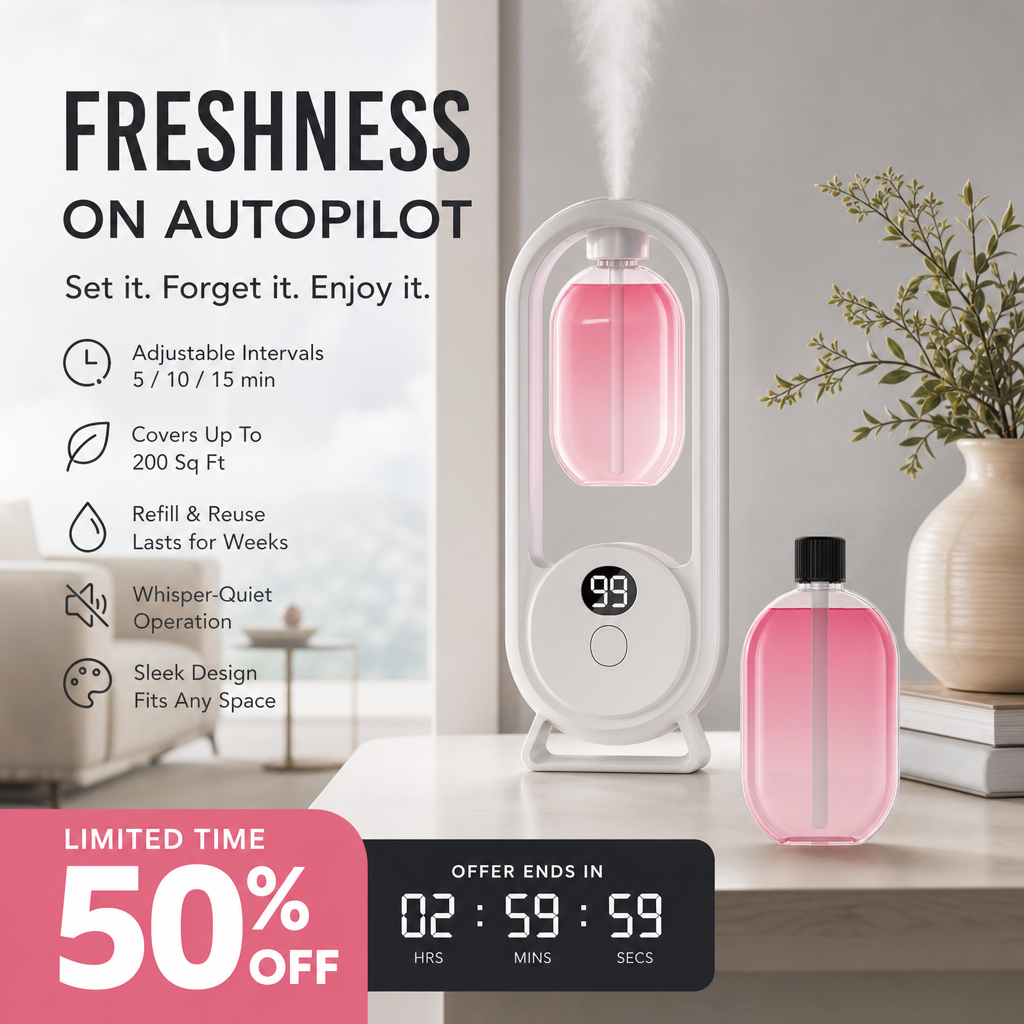 📢📢49% OFF !! ⏰Automatic Aromatherapy Diffuser