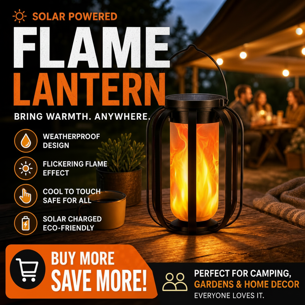 🔥🏮 Must-Have! 50% OFF ⏰ ✨ Solar Flame Lantern – Realistic Flicker, Zero Fire Risk ✨