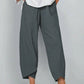 👖50% OFF NOW!✨Vintage Asymmetrical Elastic Waist Pockets Pants – Unique Design, Comfortable Fit & Functional Style🌸