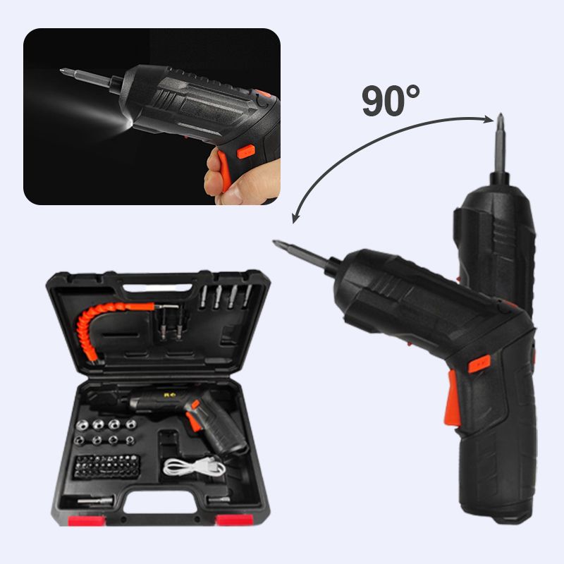 USB rechargeable & rotatable screwdriver set