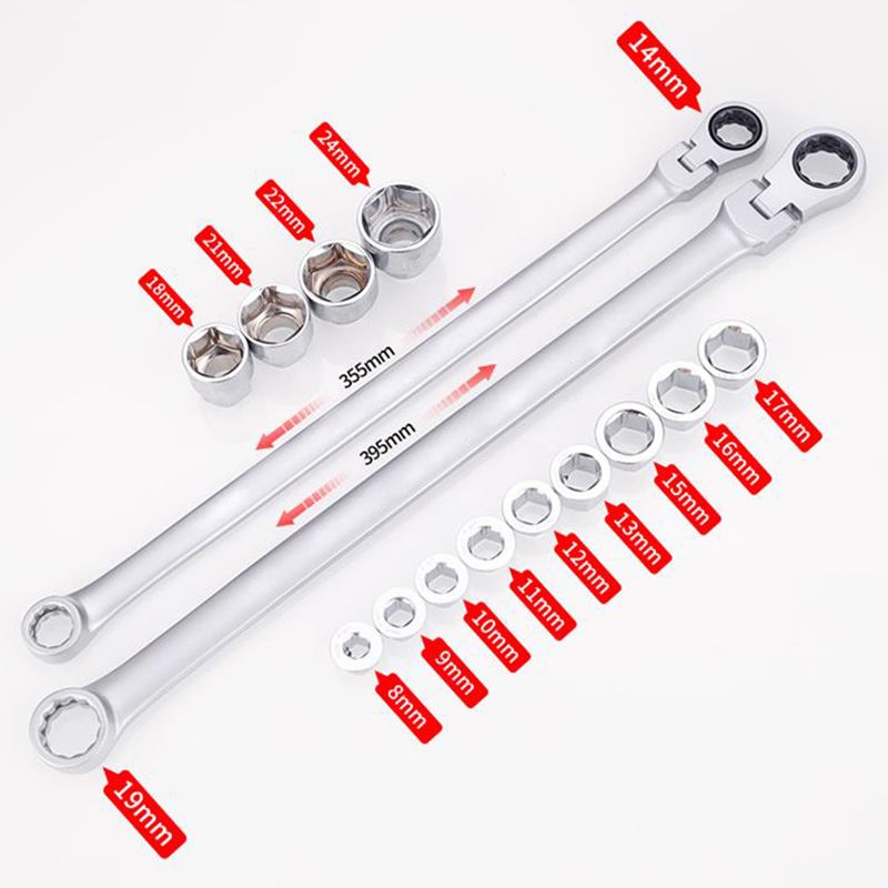 💥15pcs Adjustable Ratchet Wrench Kit🎅Great Gift🎁（Great Sale⛄Buy 2 Get 10% OFF + Free Shipping）
