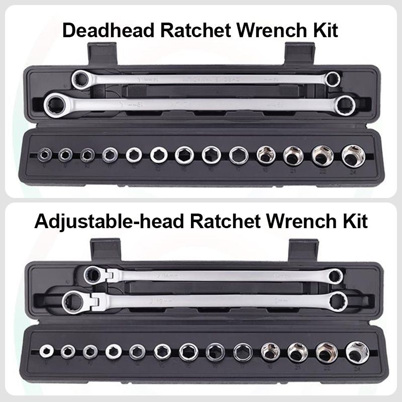 💥15pcs Adjustable Ratchet Wrench Kit🎅Great Gift🎁（Great Sale⛄Buy 2 Get 10% OFF + Free Shipping）