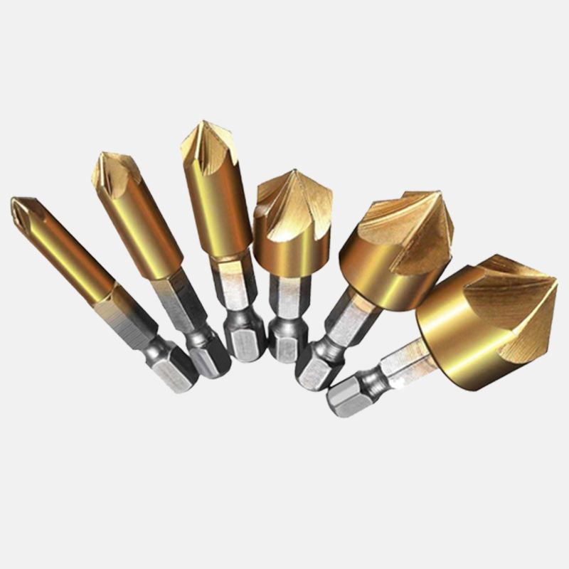 Pousbo® Titanium-coated Five-blade Countersink Drill Bits - clarioy