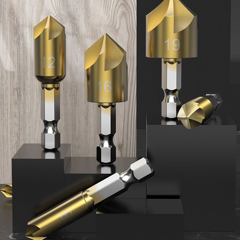 Pousbo® Titanium-coated Five-blade Countersink Drill Bits - clarioy