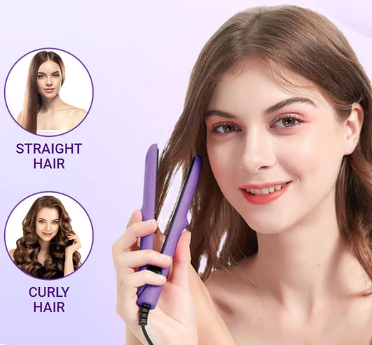 2-in-1 Mini Curling Wand & Flat Iron Hair Straightener🔥49% OFF🔥