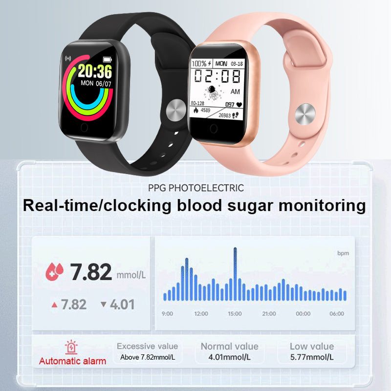 Electronic Monitoring Heart Rate Blood Oxygen Blood Pressure Sleep Bluetooth Smartwatch