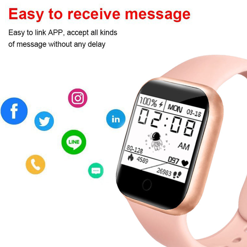 Electronic Monitoring Heart Rate Blood Oxygen Blood Pressure Sleep Bluetooth Smartwatch