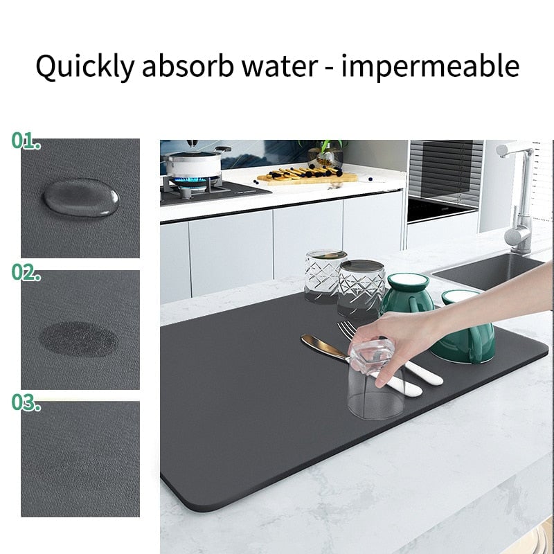 🎁Hot Sale 49% OFF⏳Kitchen Super Absorbent Draining Mat