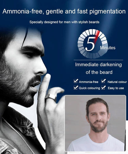 [Easy Dye] Beard Hair Dye Color Shampoo - clarioy