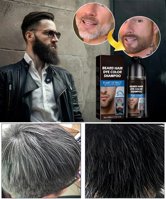 [Easy Dye] Beard Hair Dye Color Shampoo