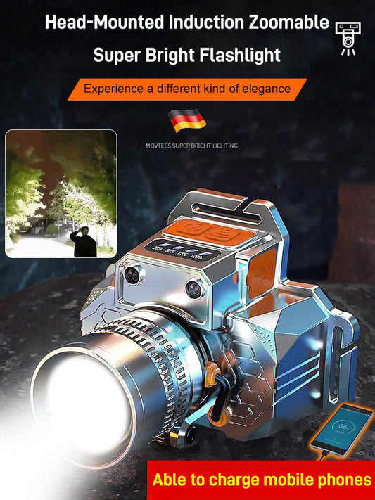 Head-Mounted Induction Zoomable Super Bright Flashlight(hot)
