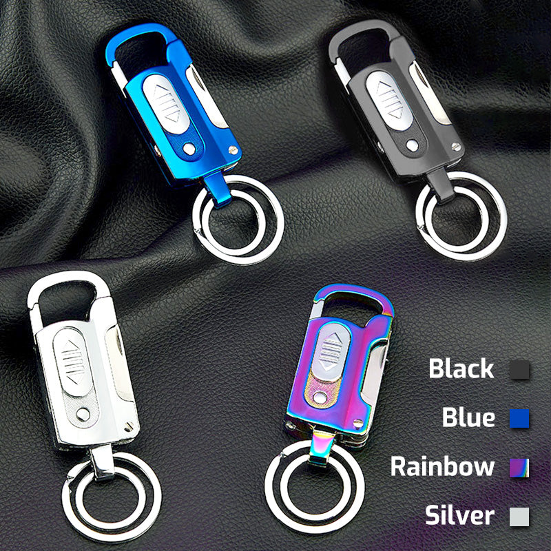 All-in-one car keychain lighter