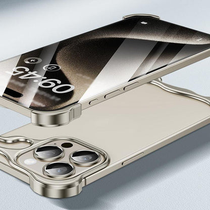 🔥Free lens film🔥Special-Shaped Metal Corner Pad Anti-Fall Phone Case for iPhone - clarioy