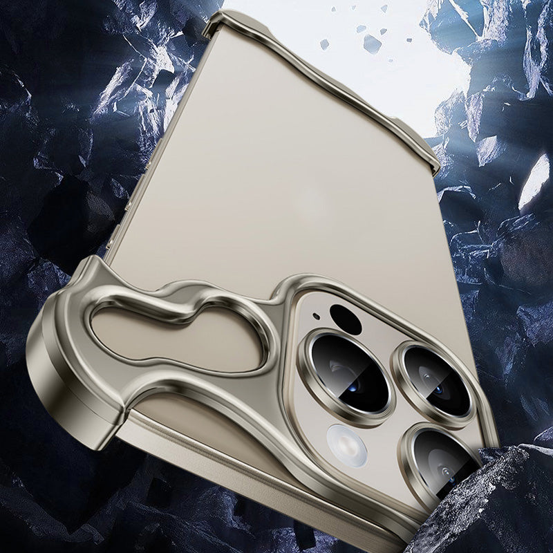 🔥Free lens film🔥Special-Shaped Metal Corner Pad Anti-Fall Phone Case for iPhone
