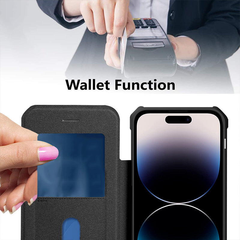 Magnetic Flip Case for iPhone with Card Slot - clarioy