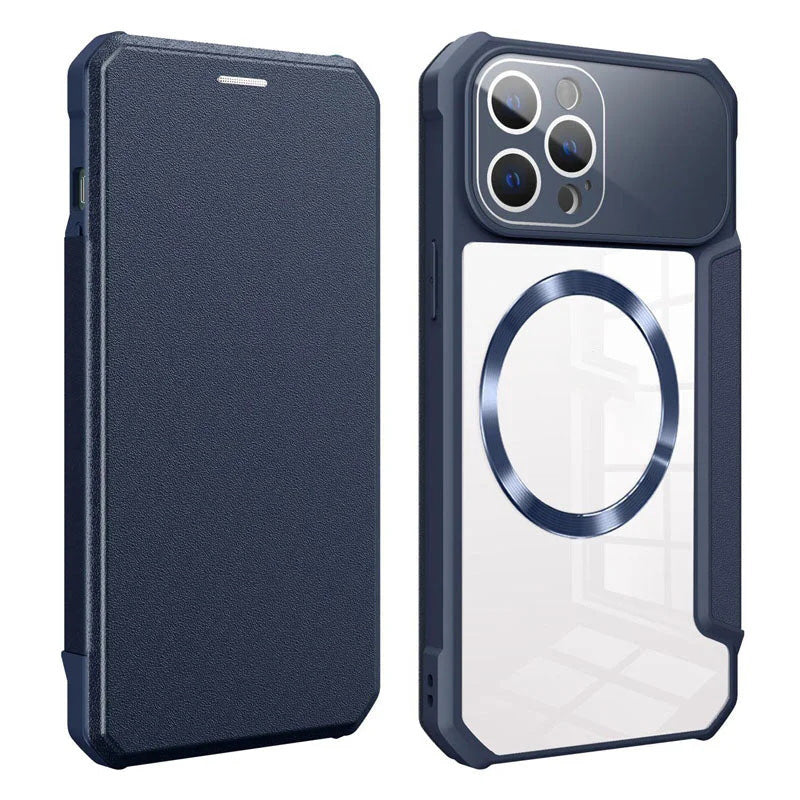 Magnetic Flip Case for iPhone with Card Slot - clarioy